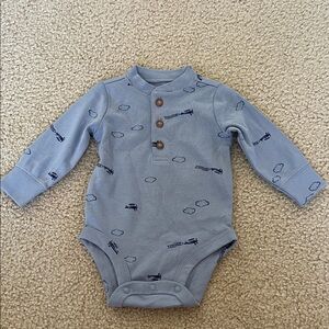 Carters Blue Airplane Print Kids One Piece